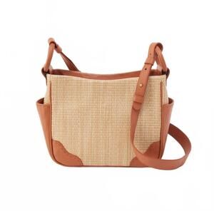 NEW HOBO women's sheila crossbody bag in natural straw